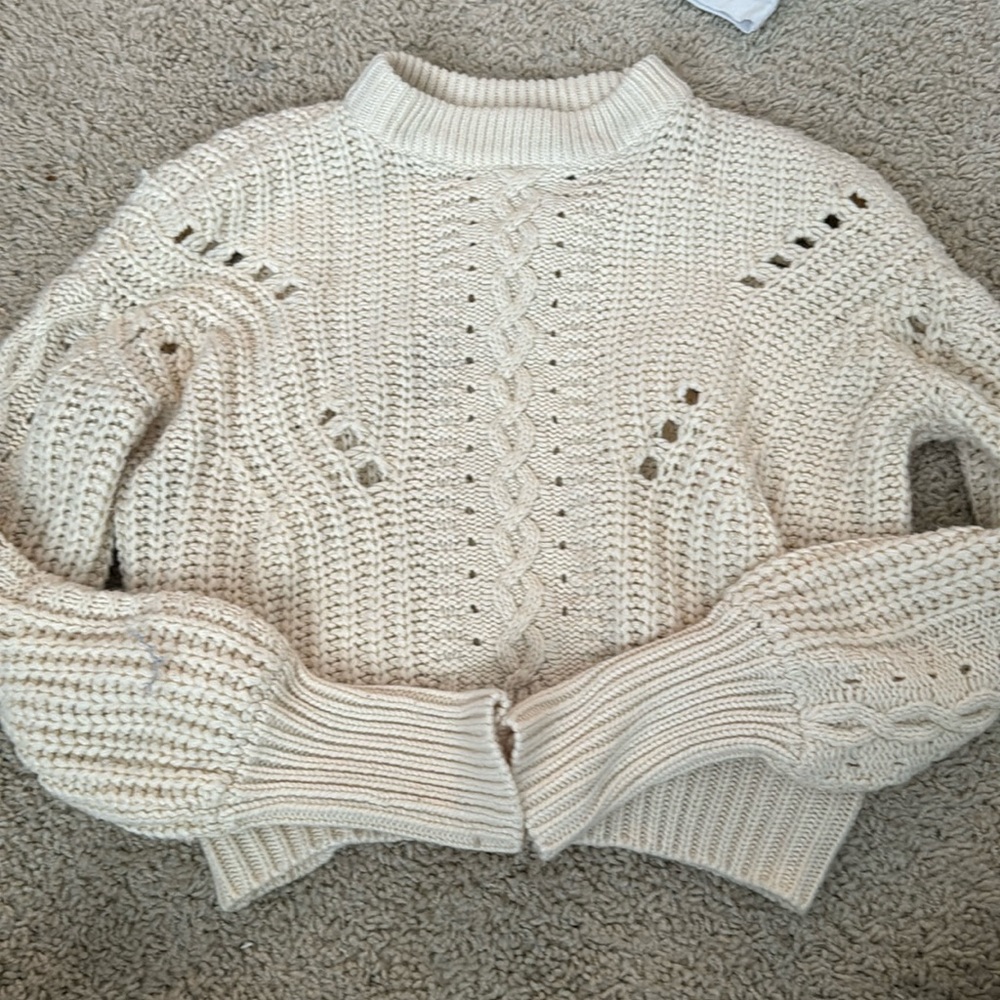 cream sweater